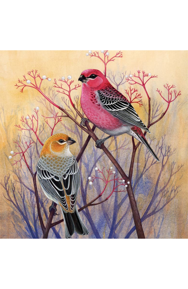 NEW YORK PUZZLE COMPANY Pine Grosbeaks 500 Piece Puzzle, Alternate, color, NO COLOR