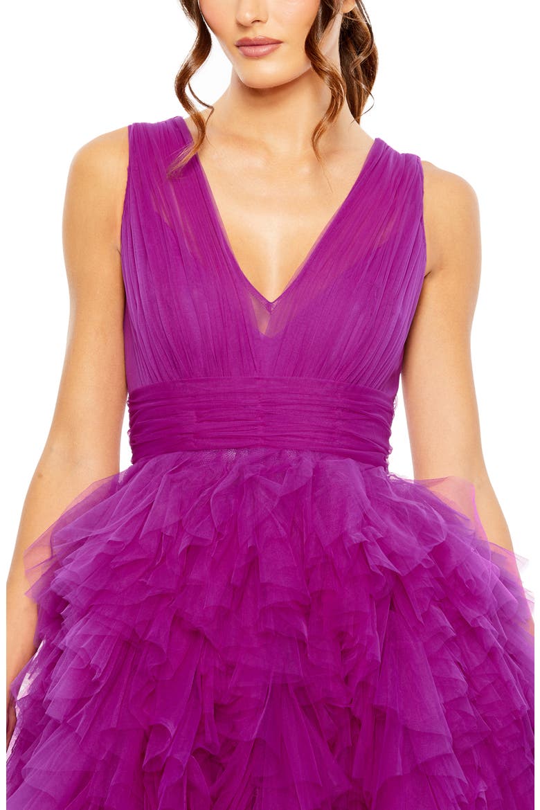 Tulle A-Line Cocktail Dress, Alternate, color, FUCHSIA