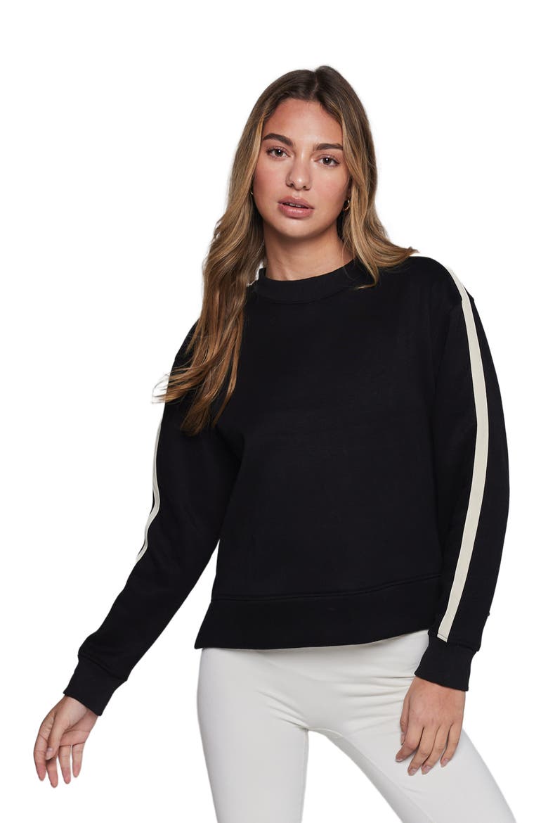 Sideline Fleece Sweatshirt, Alternate, color, Black/Sand