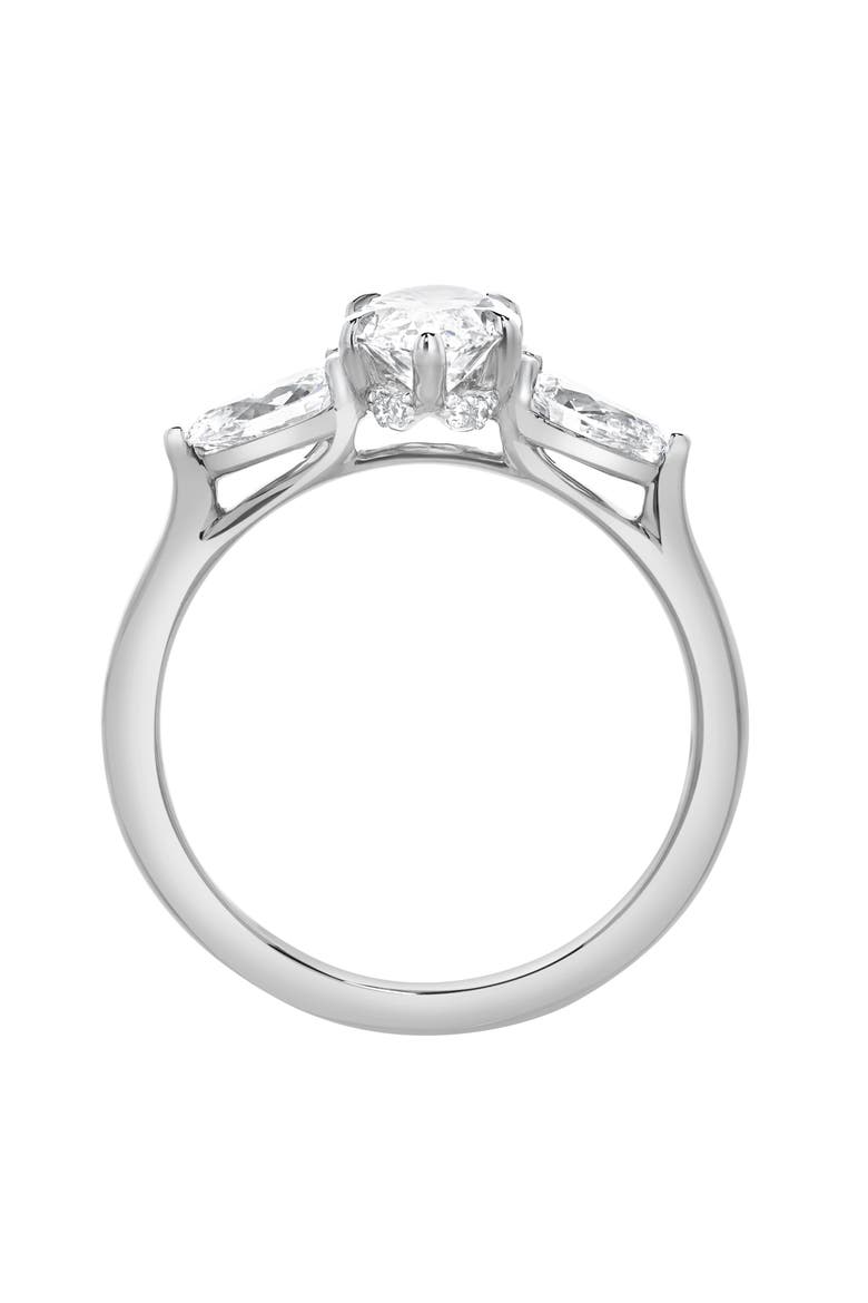 Fallon 2CT Marquise & Pear Three Stone Lab Diamond Ring 14K Gold, Alternate, color, 14K White Gold