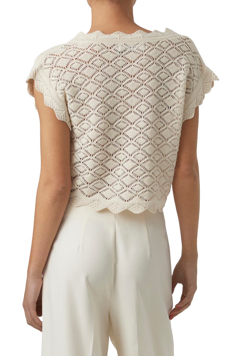 VERO MODA Celia Pointelle Crop Cardigan, Alternate, color, 