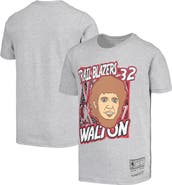 Mitchell & Ness Youth Mitchell & Ness Bill Walton Gray Portland Trail Blazers Hardwood Classics King of the Court Player T-Shirt