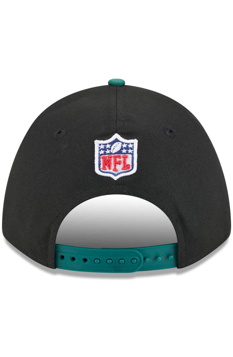 New Era Men's New Era Black/Green New York Jets 2025 NFL Draft 9FORTY A-Frame M-Crown Adjustable Hat, Alternate, color, Black