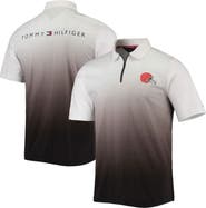 Tommy Hilfiger Men's Tommy Hilfiger White/Brown Cleveland Browns Rory Quarter-Zip Polo