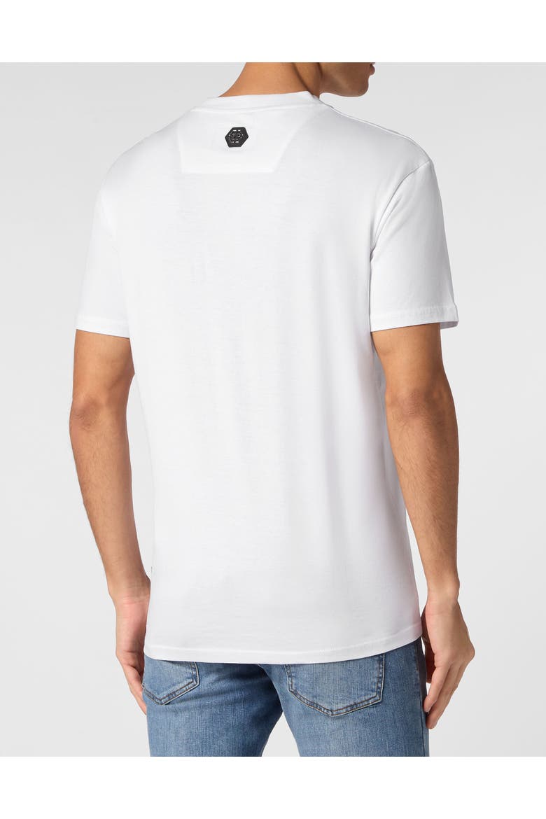 T-Shirt Round Neck Hexagon Men, Alternate, color, white