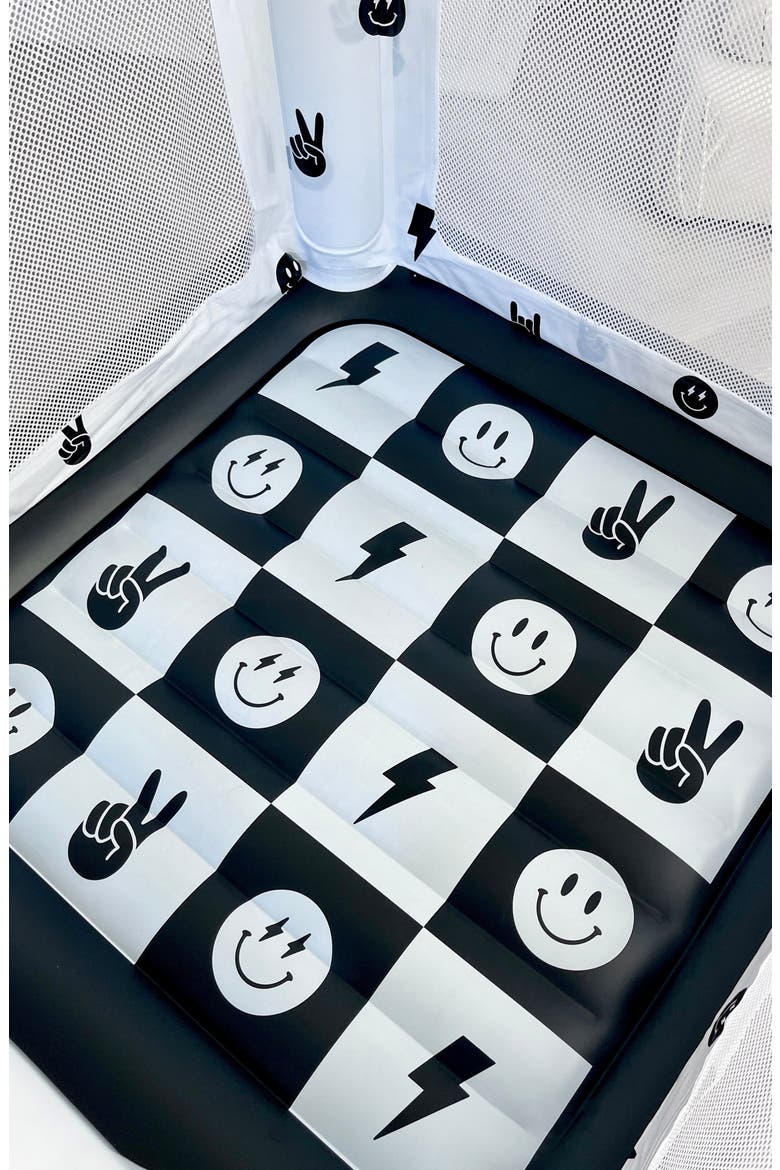 Mini Cordless Indoor Magic Bounce House, Alternate, color, Monochrome Smiley