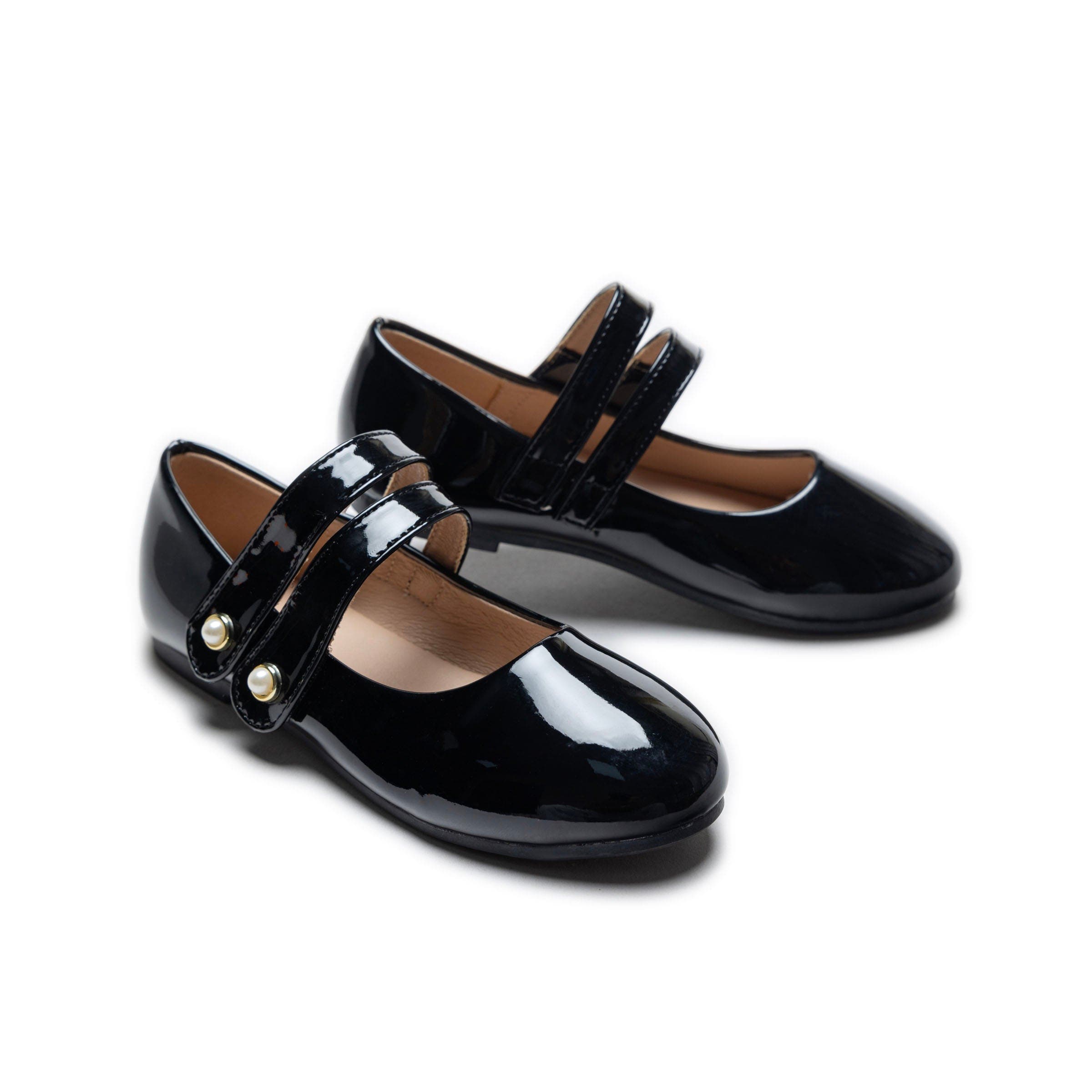Tulleen Dorothea Banded Patent Flats, Main, color, Black
