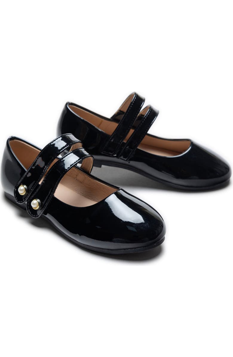 Tulleen Dorothea Banded Patent Flats, Main, color, Black