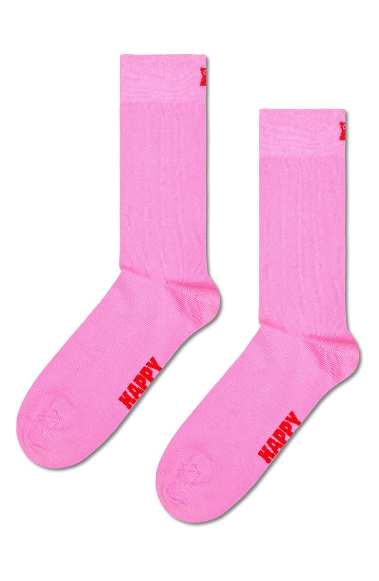 Happy Socks Solid 3-Pack Assorted Crew Socks, Alternate, color,