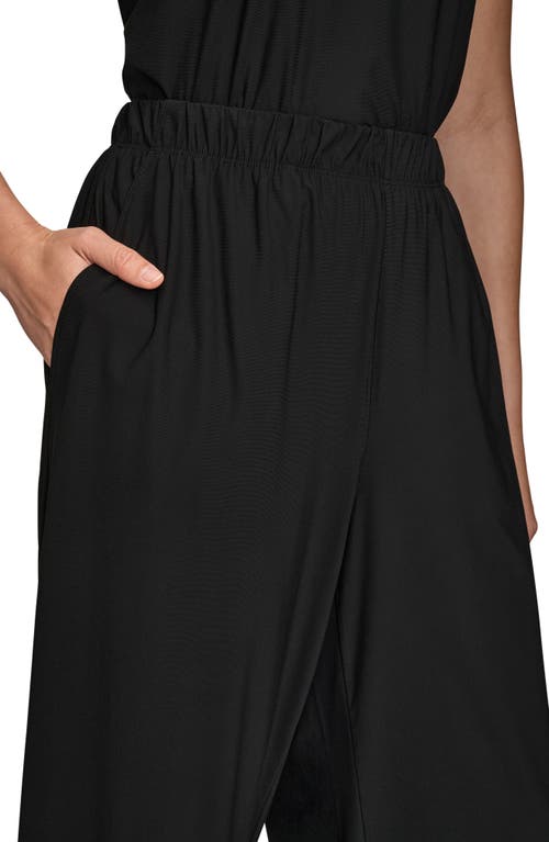 Donna Karan New York Relaxed Wide Leg Pants In Black