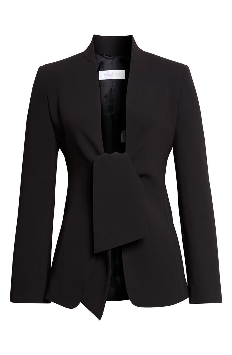 Max Mara Palo Tie Front Cady Blazer, Main, color, Black