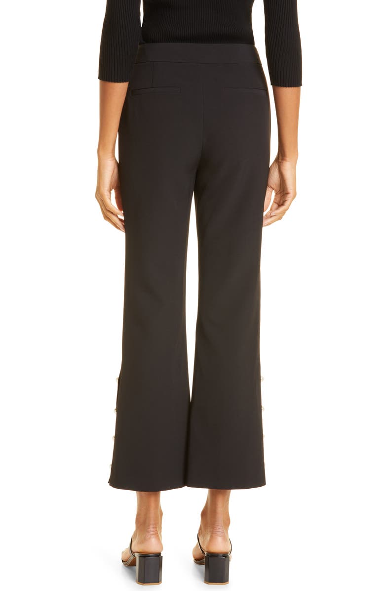 Milly Paige Cady Crop Trousers, Alternate, color, Black