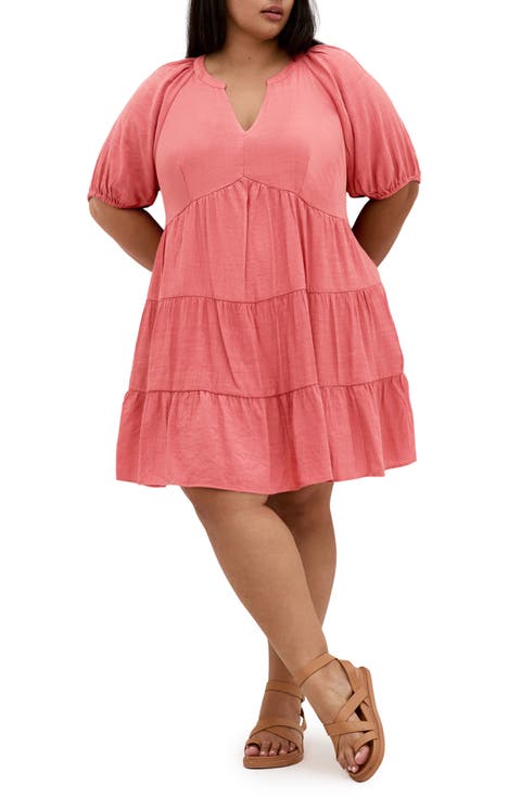 Kara Tiered Minidress (Plus)