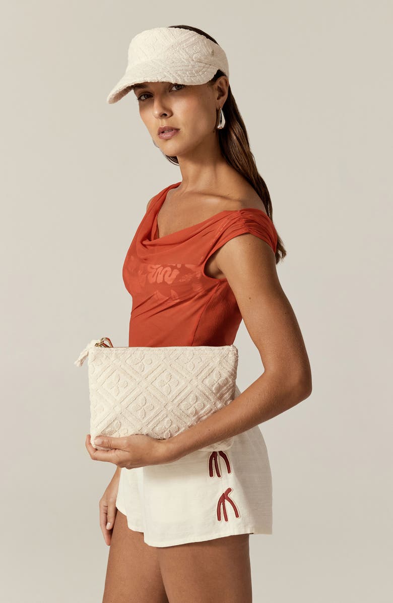 Helen Kaminski Dayani Terry Cloth Clutch, Alternate, color,