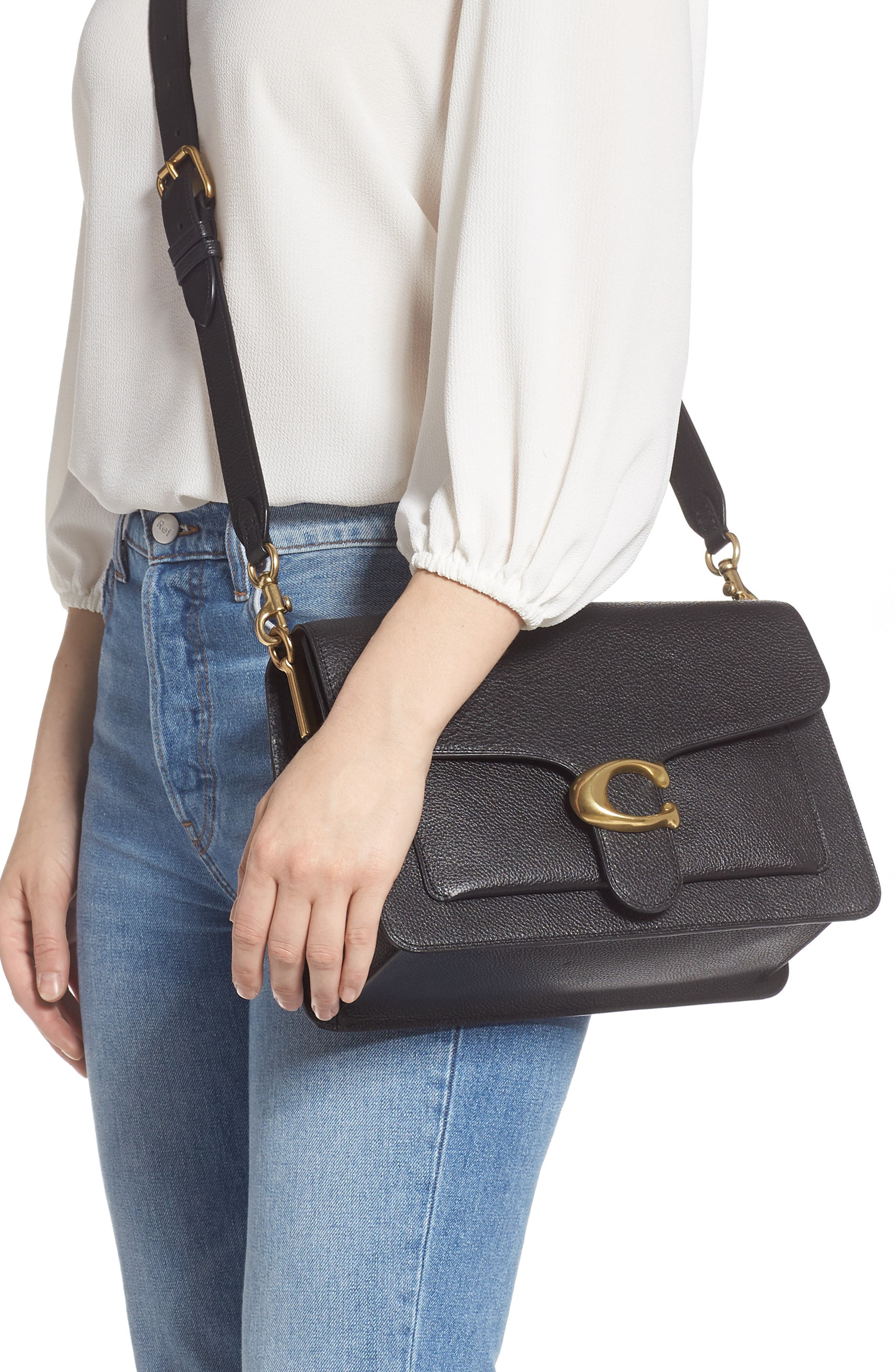 COACH Tabby Leather Shoulder Bag, Alternate, color, 