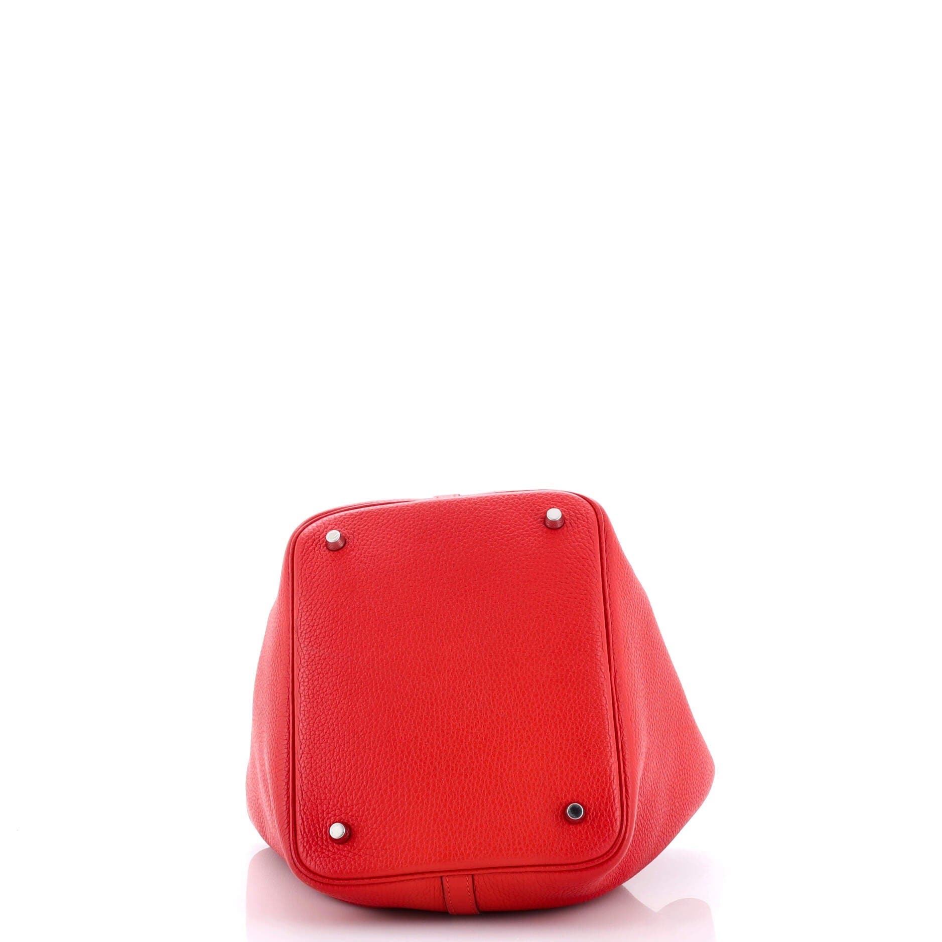 Pre-Owned Hermes Picotin Lock Bag Clemence MM, Alternate, color, Rouge Tomate