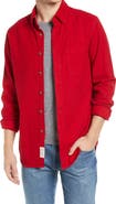 Schott NYC Heather Flannel Long Sleeve Button-Up Shirt