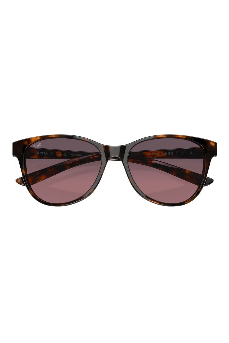 Catherine 57mm Gradient Polarized Phantos Sunglasses, Alternate, color, TORTOISE