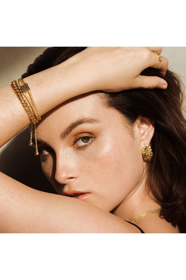 Simple Delicate Cuban Bracelet, Alternate, color, Yellow Gold