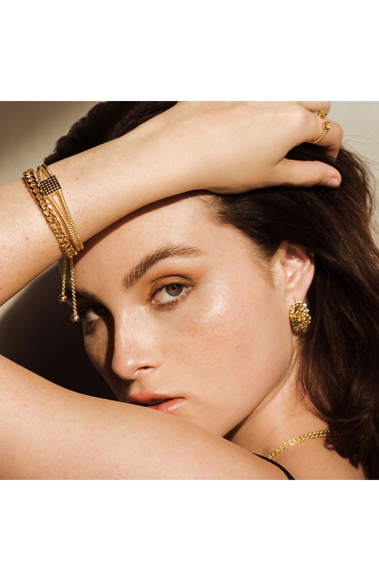 ZARUX Simple Delicate Cuban Bracelet, Alternate, color, Yellow Gold