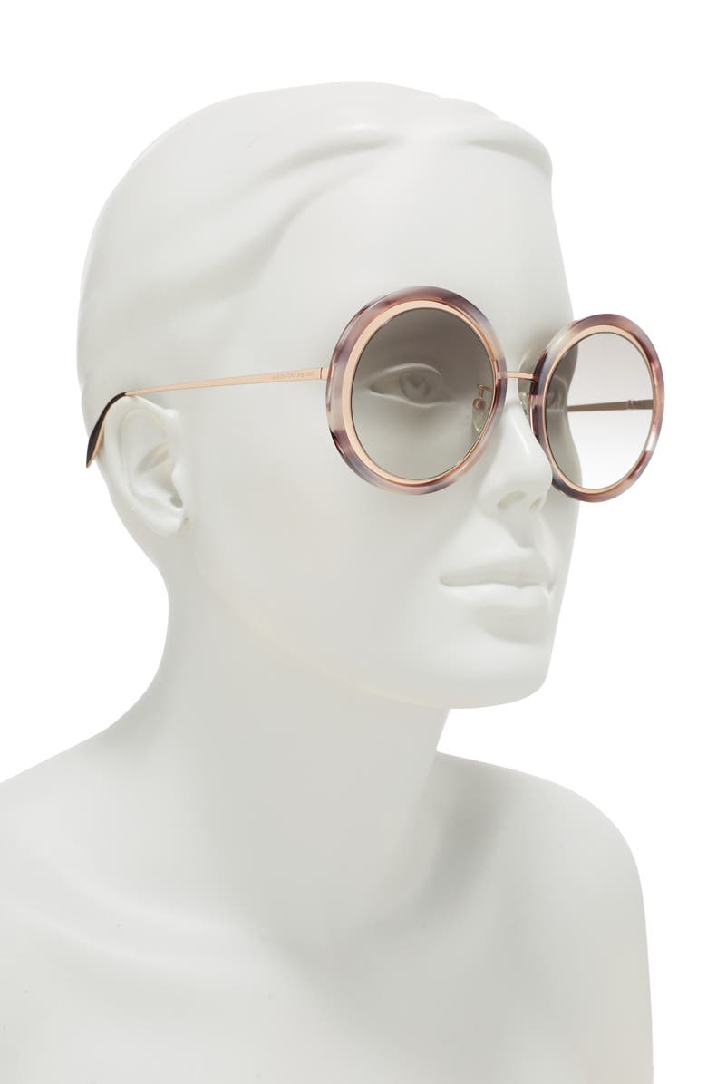 McQueen Alexander McQueen 53mm Round Sunglasses, Alternate, color,