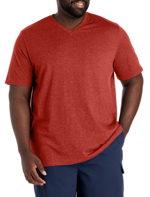 Big & Tall Moisture-Wicking Jersey V-Neck T-Shirt