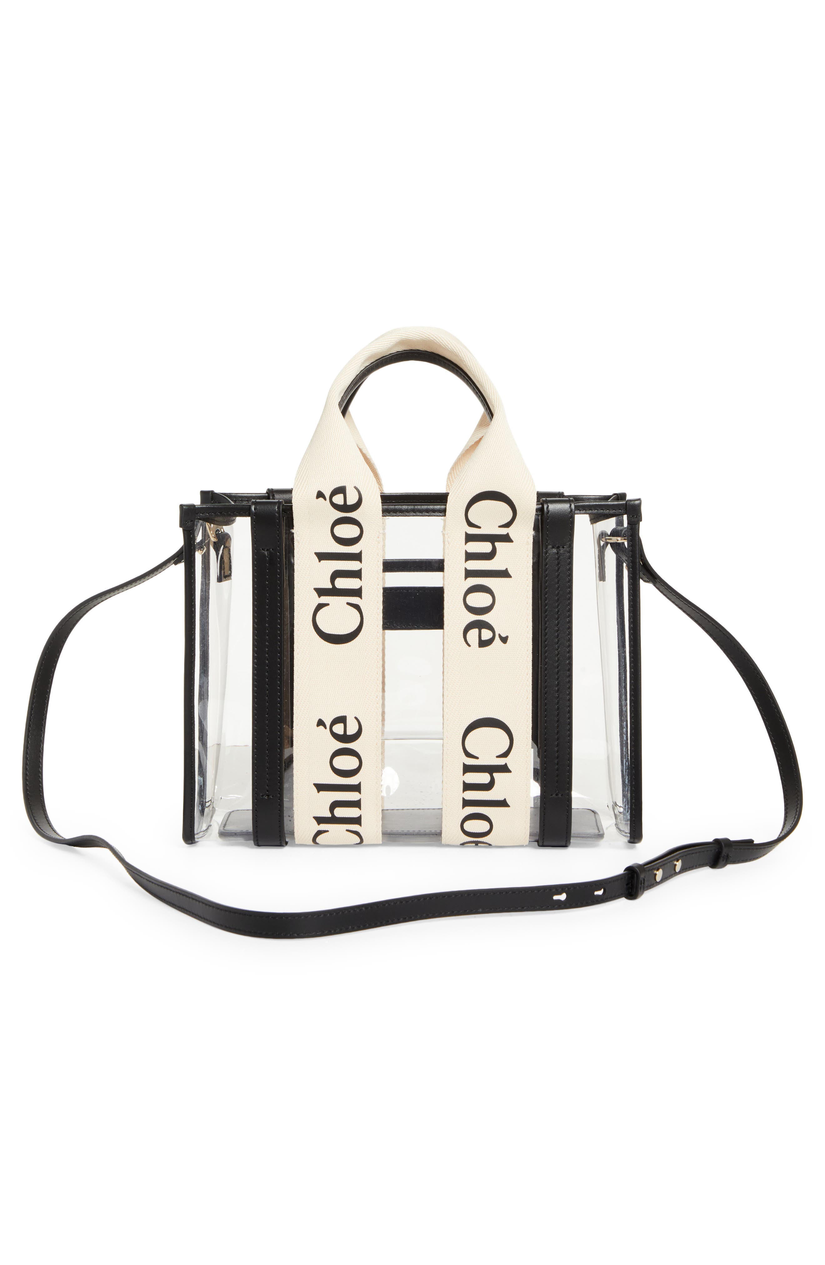 Chloé Small Woody Jelly & Leather Tote Bag, Alternate, color, 