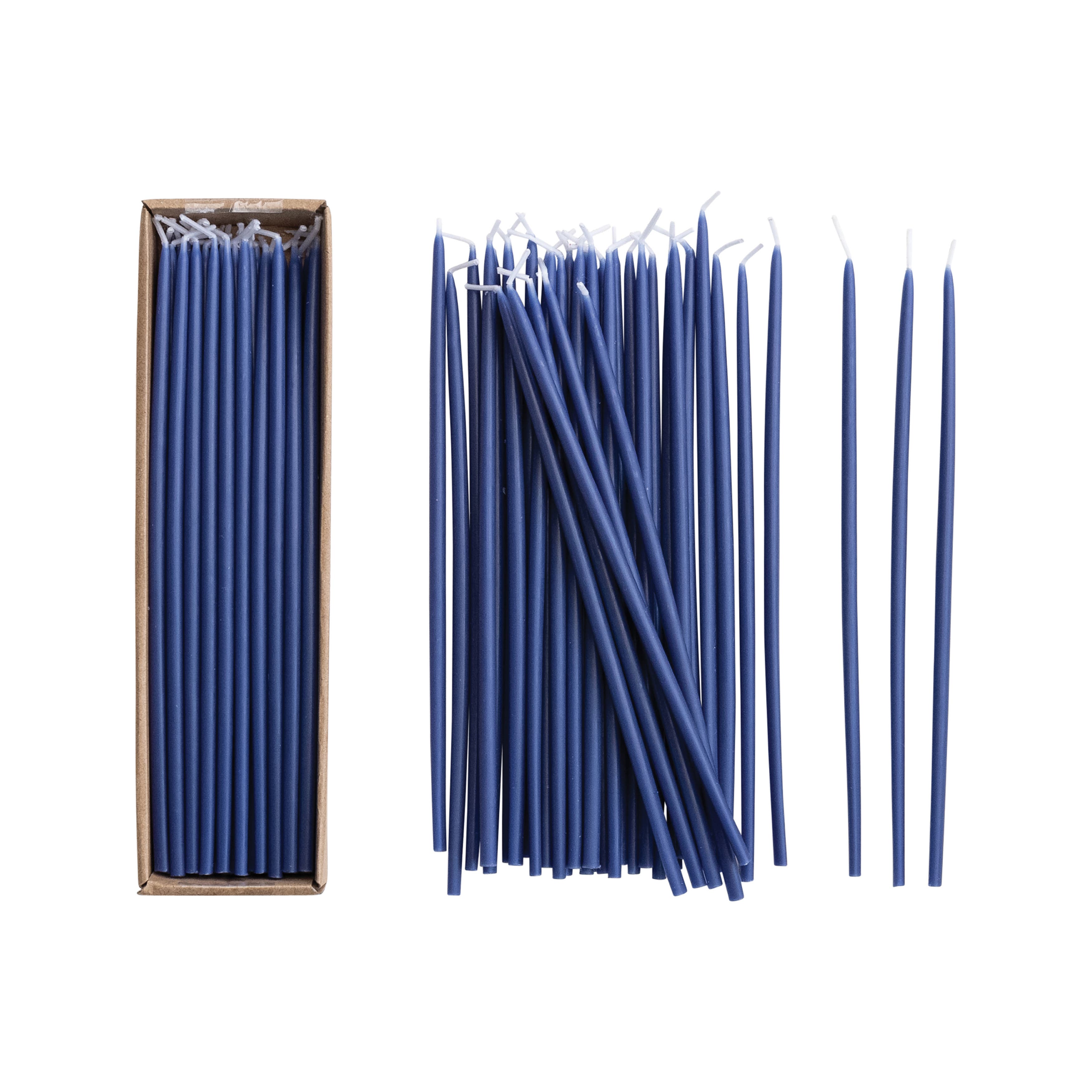 Storied Home 36-piece Unscented Thin Taper Candles In Blue