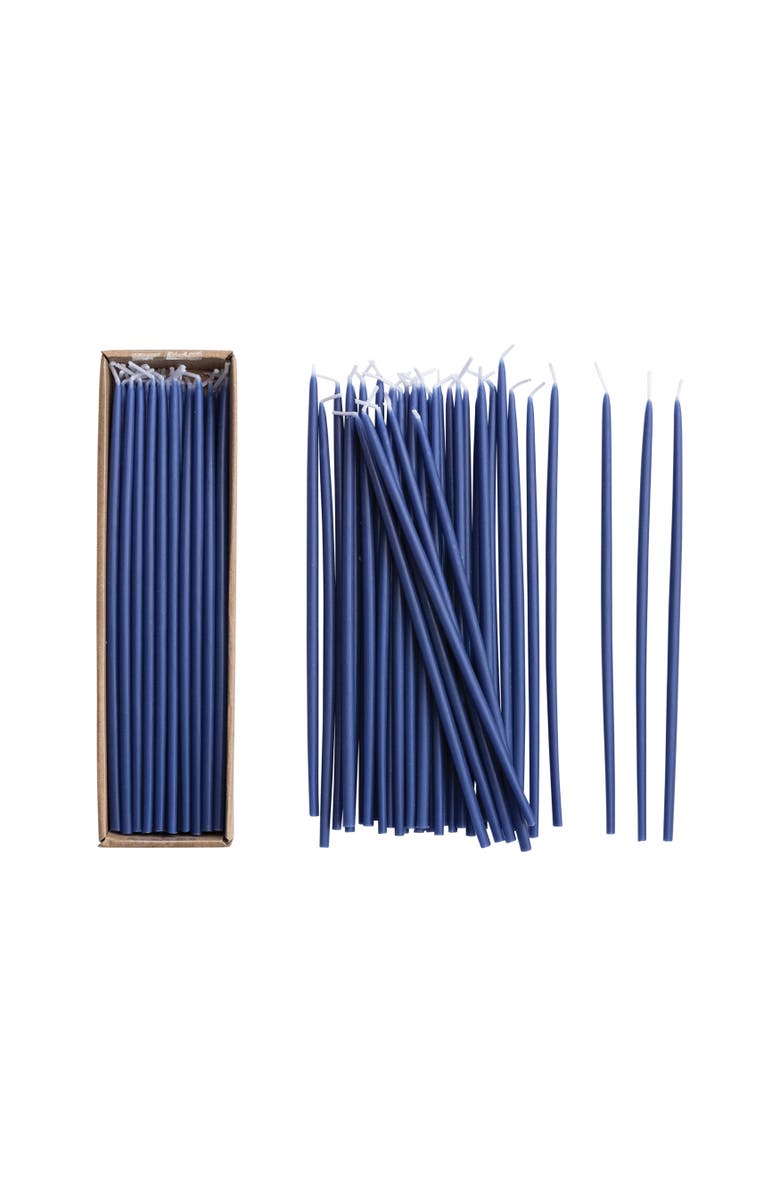 Storied Home 36-Piece Unscented Thin Taper Candles in Box, Navy Color, Main, color, Navy