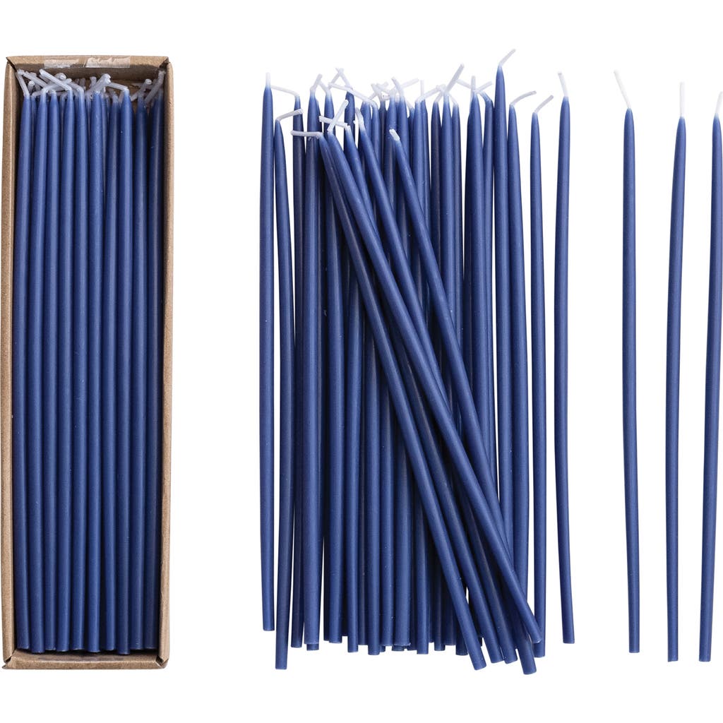 Storied Home 36-piece Unscented Thin Taper Candles In Blue