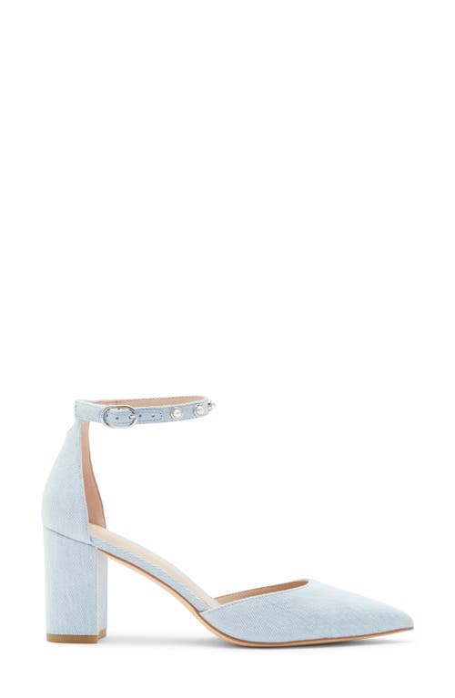 Stuart Weitzman Faux Pearl Block Heel Pump