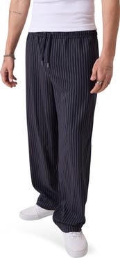 GUESS Pinstripe Elastic Waist Pants