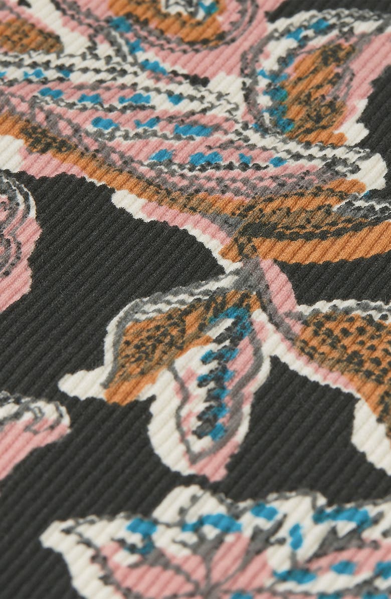 Scotch & Soda Floral Cotton Rib Tank, Alternate, color, Lucky Bandana Multi Meteorite