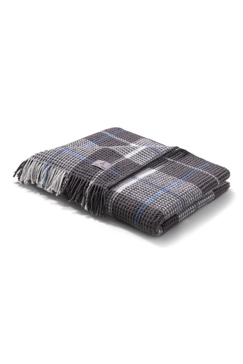 Waffle Knit Throw Blanket, Alternate, color, ANTHRACITE