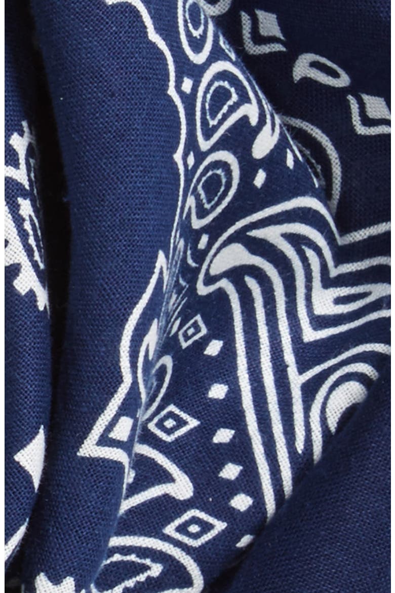Paisley Print Bandana, Alternate, color, NAVY BLUE