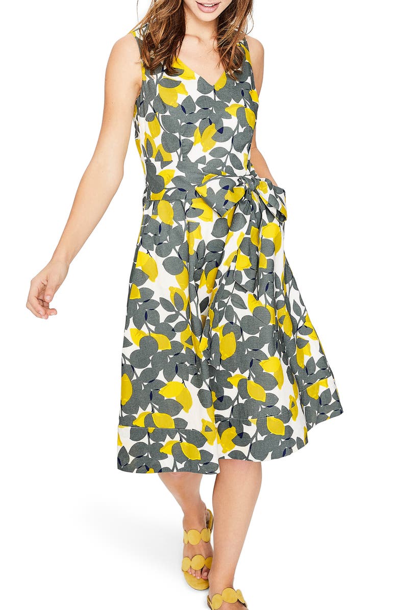 boden fit and flare dress Multi Strap Flare Dress-Sapphire Blue Rainbow main image 0