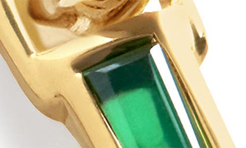 Monica Vinader Set Of 2 Mismatched Mini Baguette Green Onyx Earring Charms In Multi
