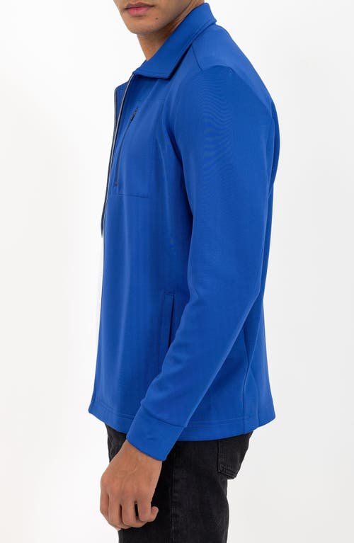 Pino By Pinoporte Zip-up Overshirt Jacket In Blue