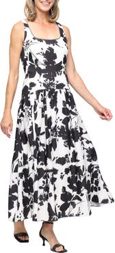 SL FASHIONS Floral Drop Waist Gown