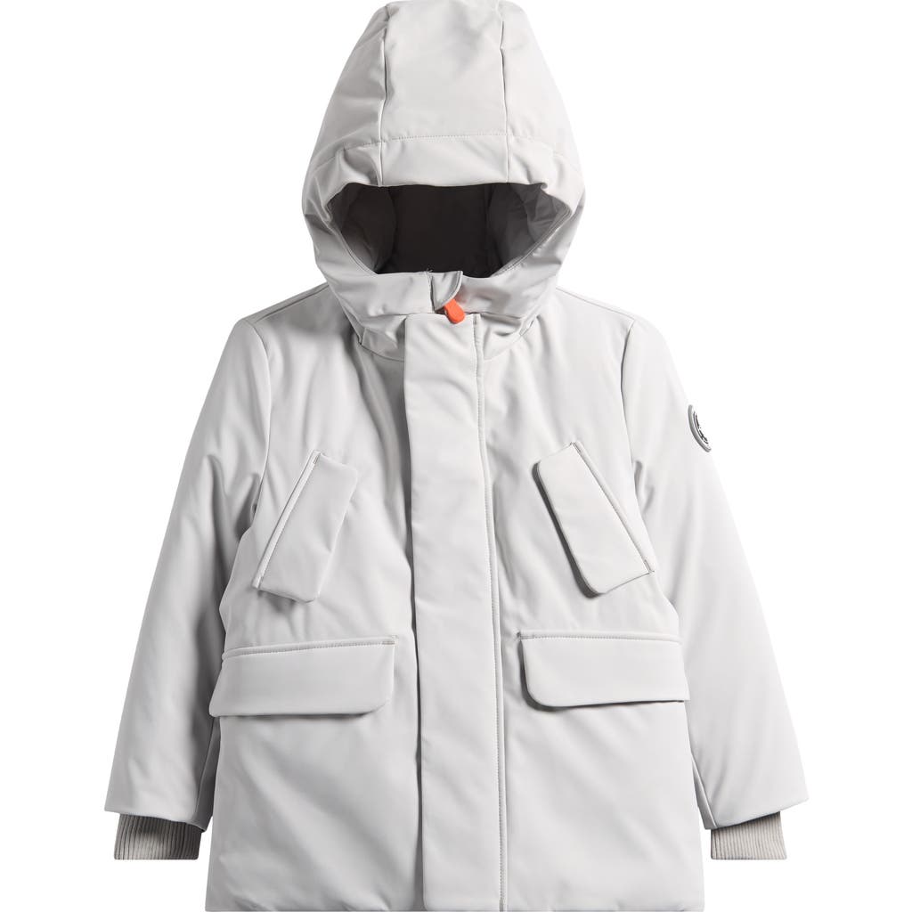Save The Duck Kids' Theo Water Repellent Hooded Parka In Gray