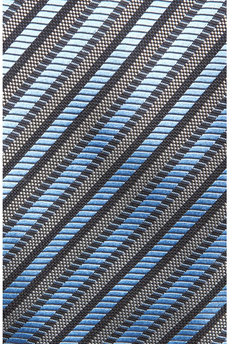 Cinque Pieghe Stripe Silk Tie, Alternate, color, LIGHT BLUE