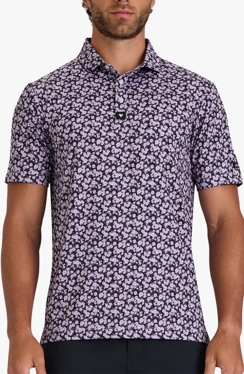 Core Floral Performance Golf Polo