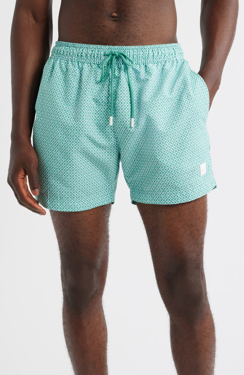 BOSS Vibe Swim Trunks, Main, color, Bright Green