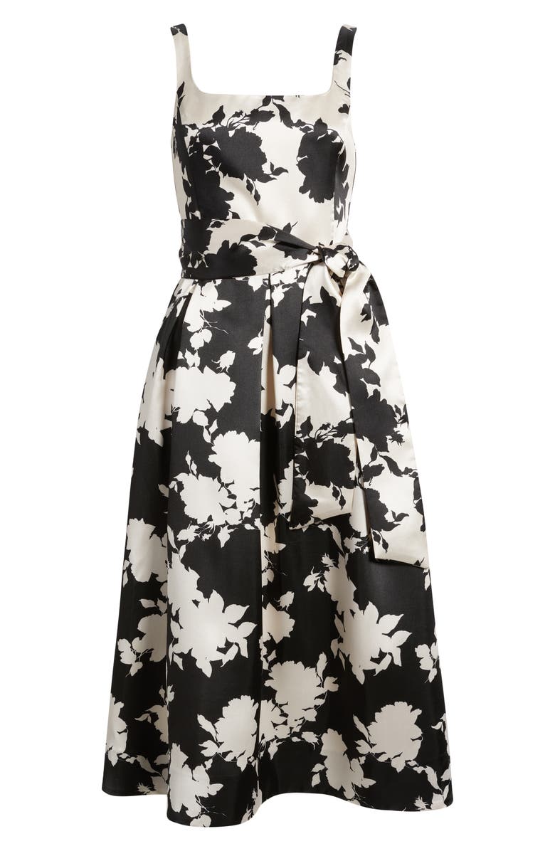 Julia Jordan Sleeveless Cocktail Dress, Alternate, color, Black Cream