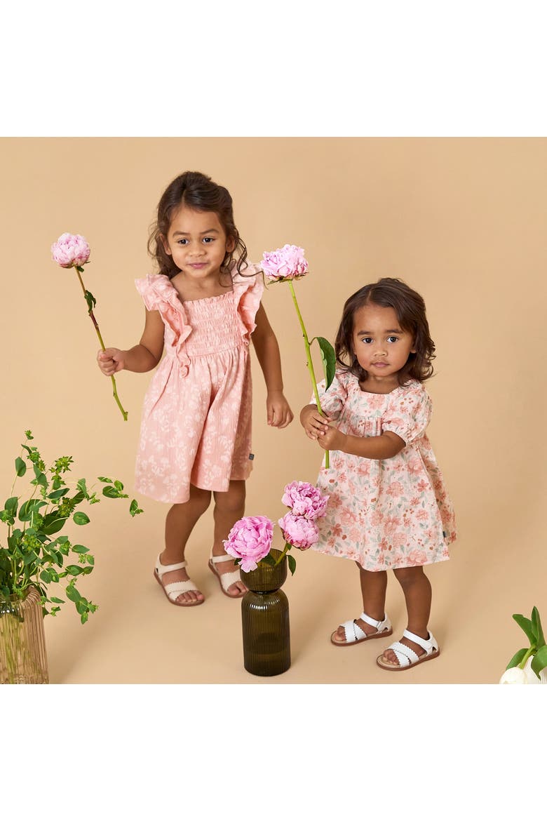 Baby Girls Rose Wild Flowers Smocked Ruffle Dress, Alternate, color, Rose Wild Flower