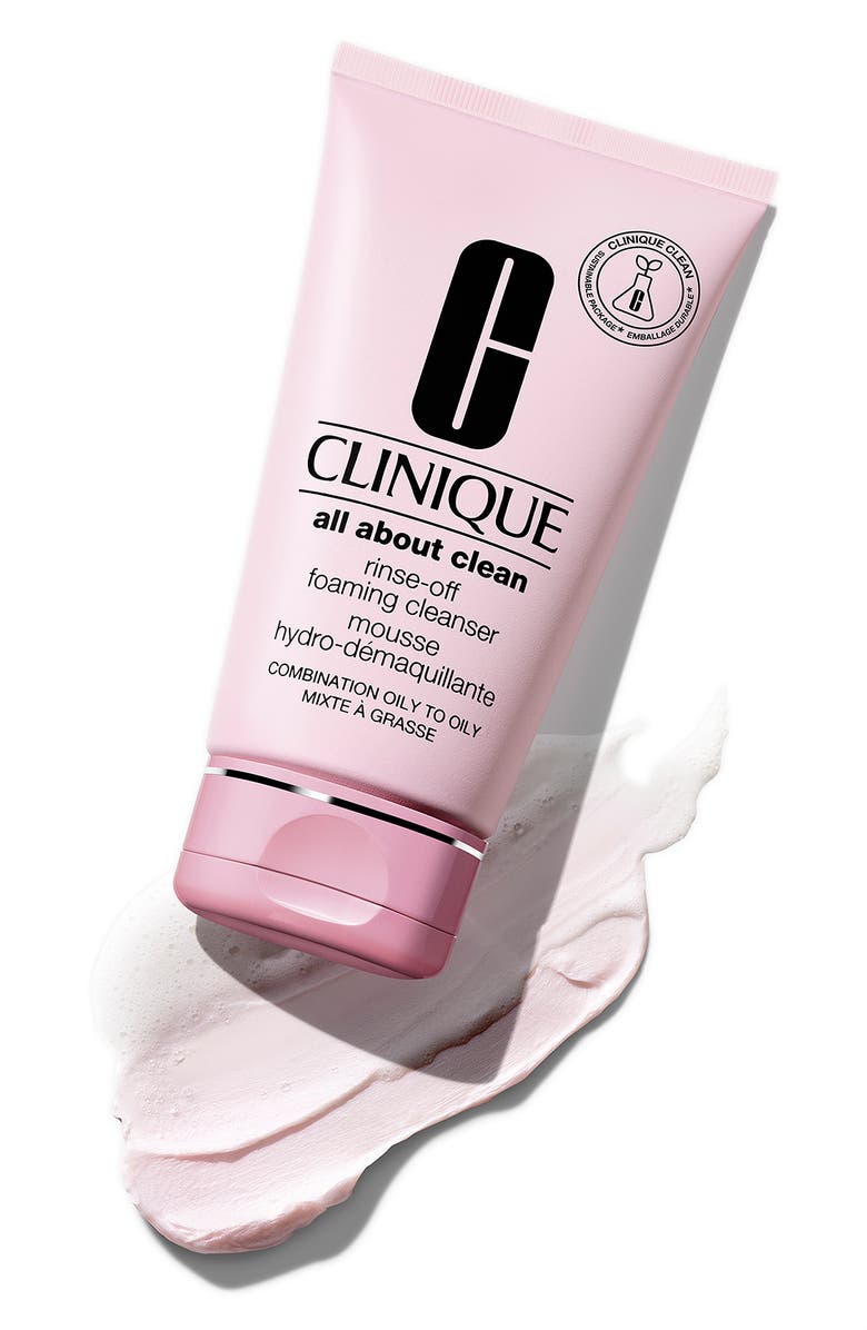 Clinique Full Size All About Clean Rinse-Off Foaming Cleanser Set, Alternate, color, 