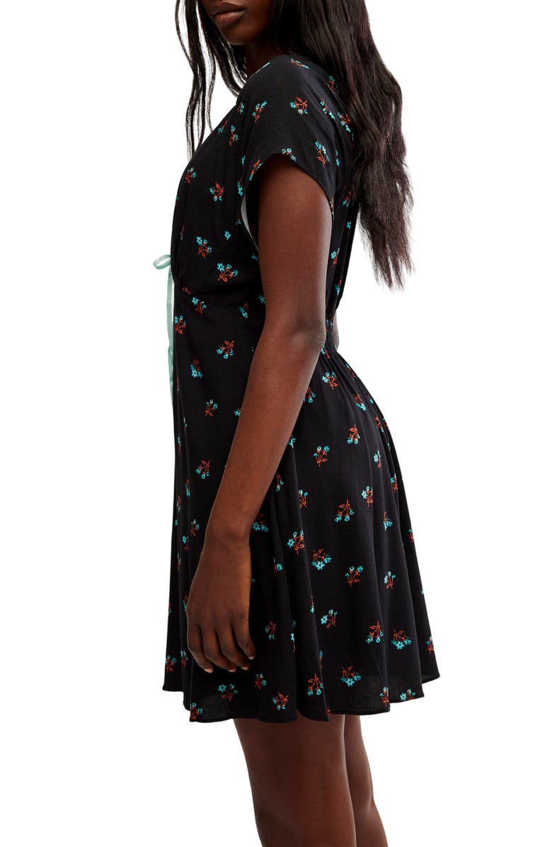 Free People Everyone's Favorite Minidress, Alternate, color, Black Combo