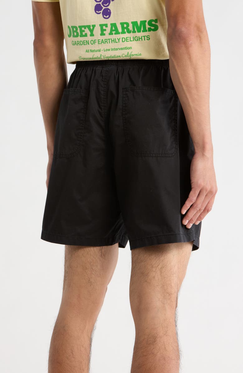 Obey Easy Gravel Trial Shorts, Alternate, color, Black Faded Wash