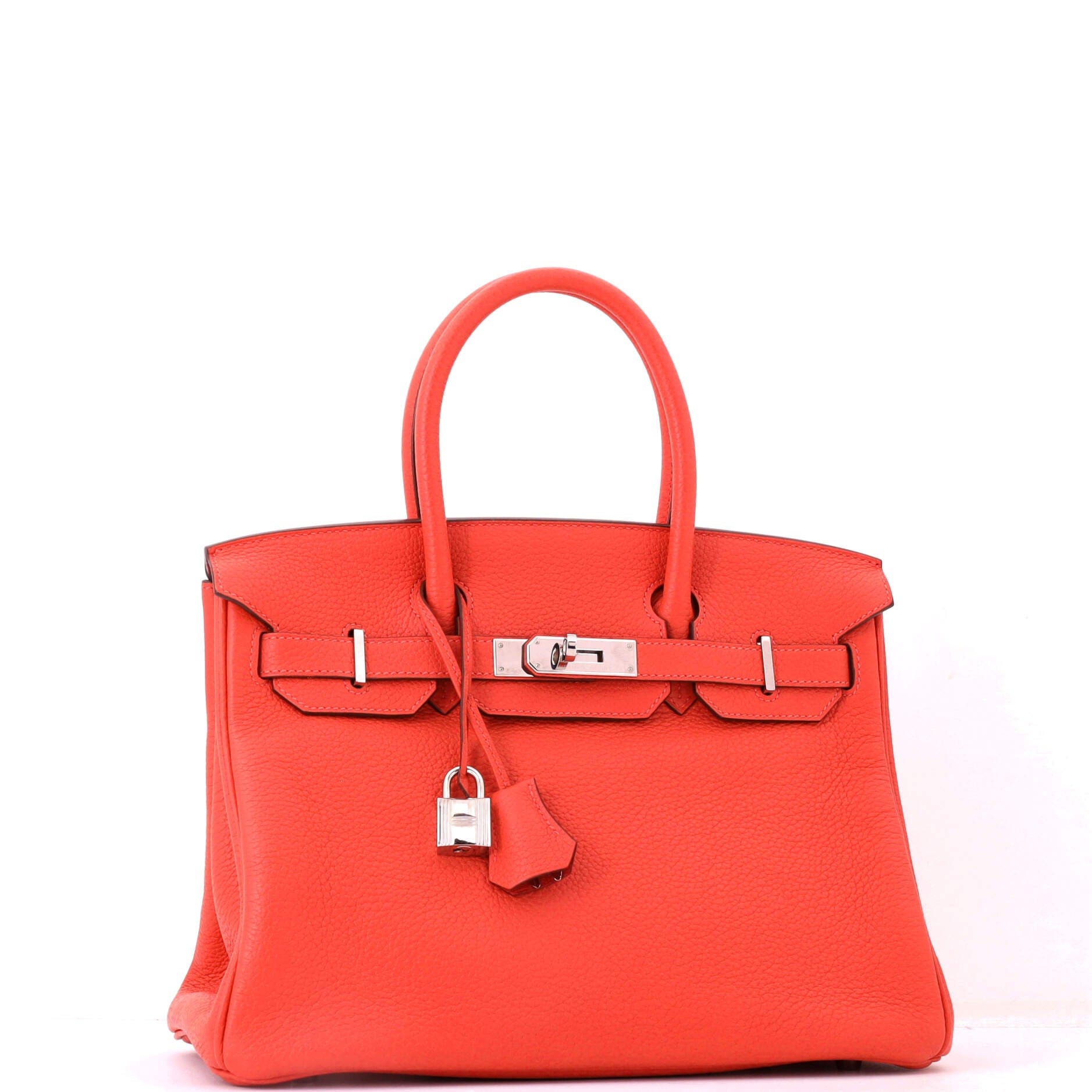 Birkin Handbag Orange Togo with Palladium Hardware 30, Alternate, color, Capucine