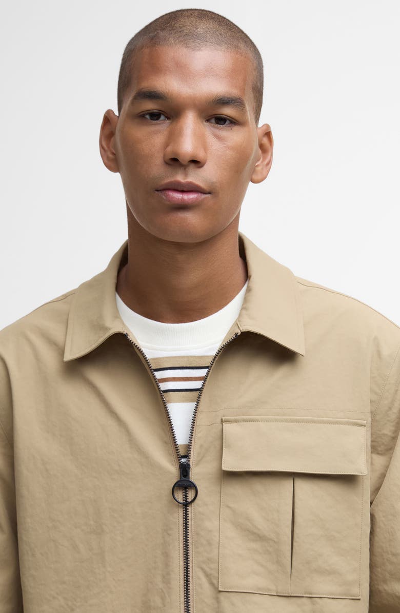 Barbour Bellman Zip-Up Overshirt, Alternate, color, Trench